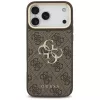 Guess 4G Big Classic Logo BigStrap Metal Buttons-hoesje voor iPhone 17 Pro Max, bruin