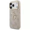 Guess 4G Big Classic Logo Big Strap Metal Buttons-hoesje voor Apple iPhone 17 Pro, roze