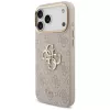 Guess 4G Big Classic Logo Big Strap Metal Buttons-hoesje voor iPhone 17 Pro Max, roze