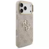 Guess 4G Big Classic Logo Big Strap Metal Buttons-hoesje voor iPhone 17 Pro Max, roze