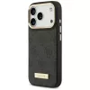 Guess 4G Logo Plate MagSafe-hoesje voor Apple iPhone 15 Pro, zwart