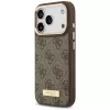 Guess 4G Logo Plate MagSafe-hoesje voor Apple iPhone 17 Pro, bruin