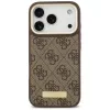 Guess 4G Logo Plate MagSafe-hoesje voor Apple iPhone 17 Pro, bruin