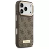Guess 4G Logo Plate MagSafe-hoesje voor Apple iPhone 17 Pro, bruin