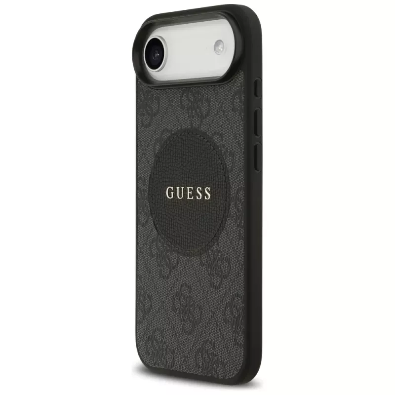 Guess 4G Circle Classic Logo MagSafe-hoesje voor iPhone Air - zwart