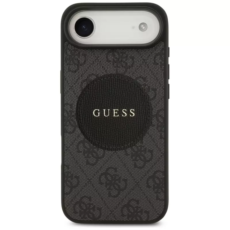 Guess 4G Circle Classic Logo MagSafe-hoesje voor iPhone Air - zwart