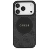 Guess 4G Circle Classic Logo MagSafe-hoesje voor iPhone 17 Pro, zwart