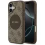 Guess 4G Circle Classic Logo MagSafe-hoesje voor Apple iPhone 17, bruin