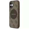 Guess 4G Circle Classic Logo MagSafe-hoesje voor Apple iPhone 17, bruin
