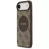 Guess 4G Circle Classic Logo MagSafe-hoesje voor iPhone Air, bruin