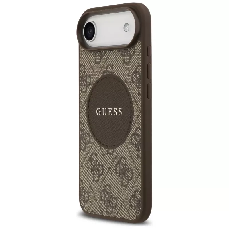 Guess 4G Circle Classic Logo MagSafe-hoesje voor iPhone Air, bruin
