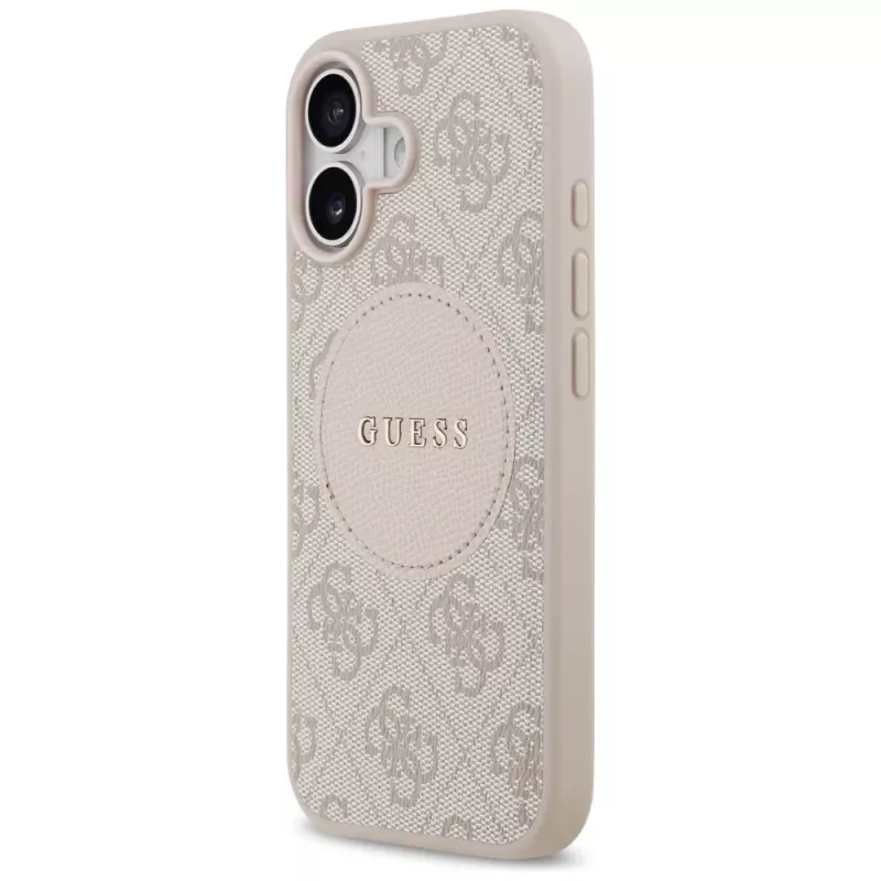 Guess 4G Circle Classic Logo MagSafe-hoesje voor iPhone 17, roze