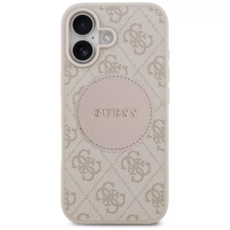 Guess 4G Circle Classic Logo MagSafe-hoesje voor iPhone 17, roze