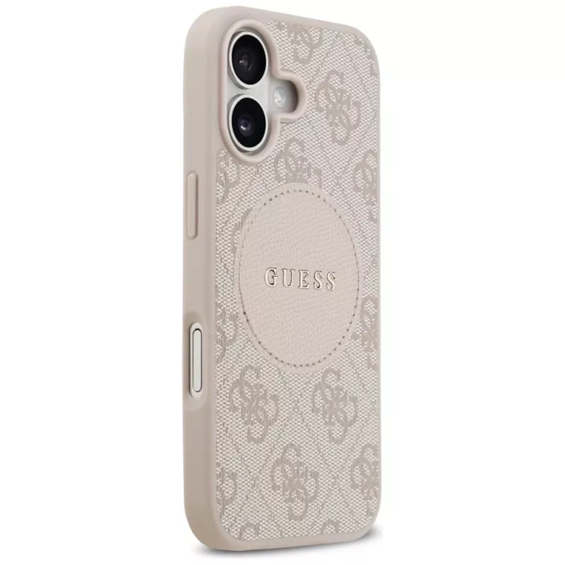Guess 4G Circle Classic Logo MagSafe-hoesje voor iPhone 17, roze