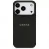 Guess Grained Ring MagSafe-hoesje voor iPhone 17 Pro, zwart