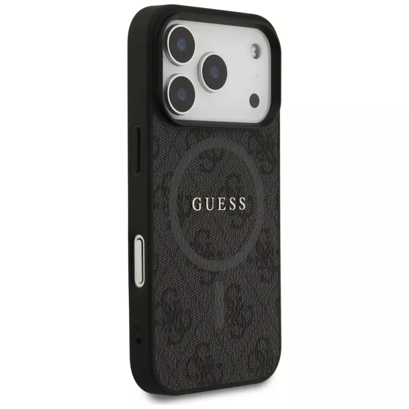 Guess 4G Ring Classic Logo MagSafe Case voor iPhone 17 Pro (zwart)