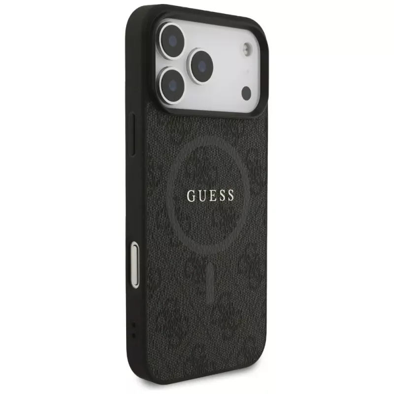 Guess 4G Ring Classic Logo MagSafe Case voor iPhone 17 Pro Max (zwart)