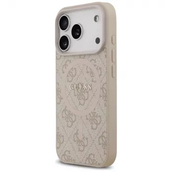 Guess 4G Ring Classic Logo MagSafe Case voor iPhone 17 Pro, roze