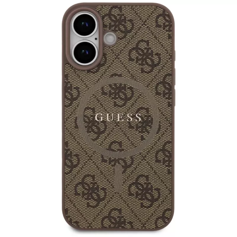 Guess 4G Ring Classic Logo MagSafe Case voor iPhone 17 - bruin