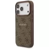 Guess 4G Ring Classic Logo MagSafe Back Cover voor Apple iPhone 17 Pro, bruin