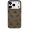 Guess 4G Ring Classic Logo MagSafe Back Cover voor Apple iPhone 17 Pro, bruin