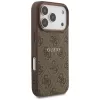 Guess 4G Ring Classic Logo MagSafe Back Cover voor Apple iPhone 17 Pro, bruin