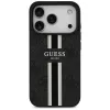 Guess 4G Printed Stripes MagSafe Case voor iPhone 17 Pro (zwart)