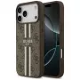 Guess 4G Printed Stripes MagSafe Case voor iPhone 17 Pro Max (bruin)
