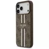 Guess 4G Printed Stripes MagSafe Case voor iPhone 17 Pro Max (bruin)