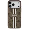 Guess 4G Printed Stripes MagSafe Case voor iPhone 17 Pro Max (bruin)