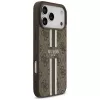 Guess 4G Printed Stripes MagSafe Case voor iPhone 17 Pro Max (bruin)