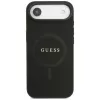 Guess Saffiano Classic Logo MagSafe Case voor iPhone Air, zwart