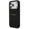 Guess Saffiano Classic Logo MagSafe Case voor iPhone 17 Pro, zwart
