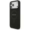 Guess Saffiano Classic Logo MagSafe Case voor iPhone 17 Pro Max, zwart