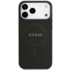 Guess Saffiano Classic Logo MagSafe Case voor iPhone 17 Pro Max, zwart