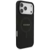 Guess Saffiano Classic Logo MagSafe Case voor iPhone 17 Pro Max, zwart
