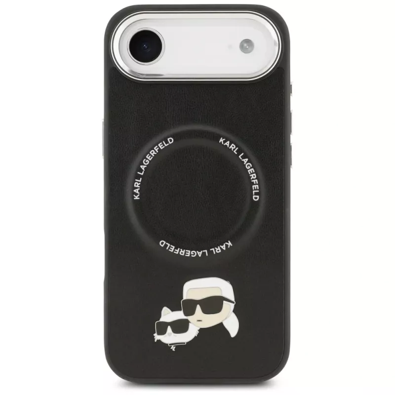 KARL LAGERFELD Karl & Choupette Pins MagSafe Case voor iPhone Air, zwart