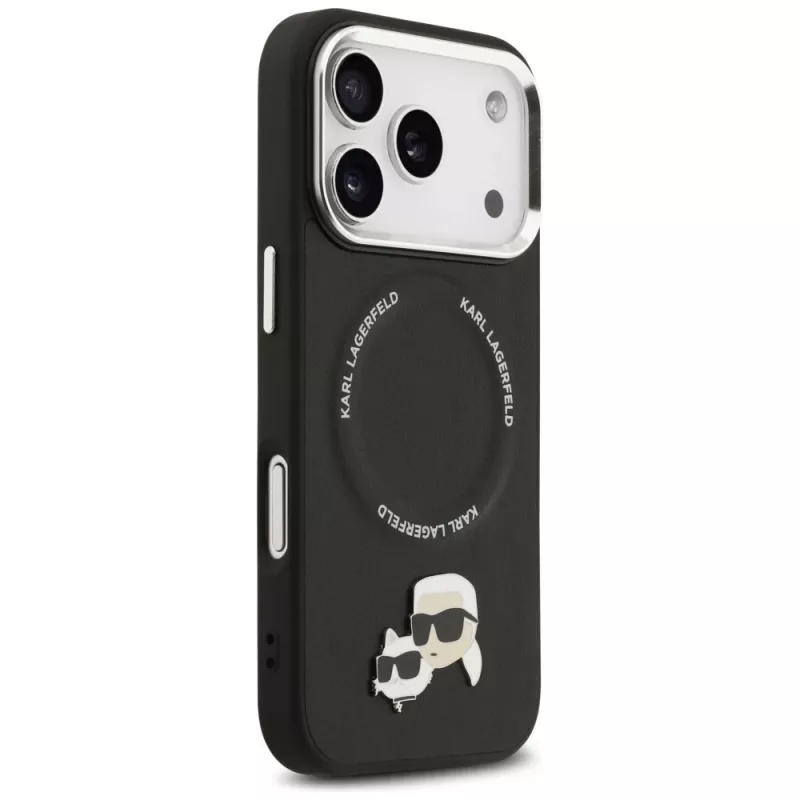 KARL LAGERFELD Karl & Choupette Pins MagSafe Case voor Apple iPhone 17 Pro - zwart