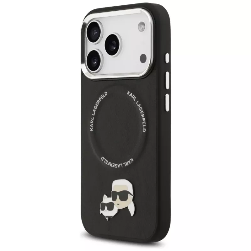 KARL LAGERFELD Karl & Choupette Pins MagSafe Case voor Apple iPhone 17 Pro - zwart
