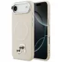 KARL LAGERFELD Karl & Choupette Pins MagSafe-hoesje voor Apple iPhone Air - beige