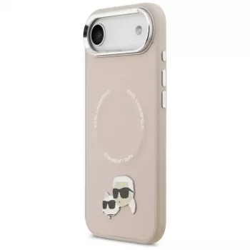 KARL LAGERFELD Karl & Choupette Pins MagSafe Case voor iPhone Air, roze