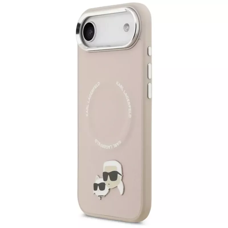 KARL LAGERFELD Karl & Choupette Pins MagSafe Case voor iPhone Air, roze