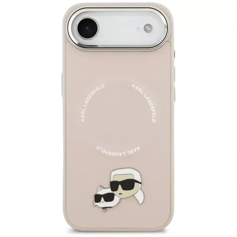 KARL LAGERFELD Karl & Choupette Pins MagSafe Case voor iPhone Air, roze