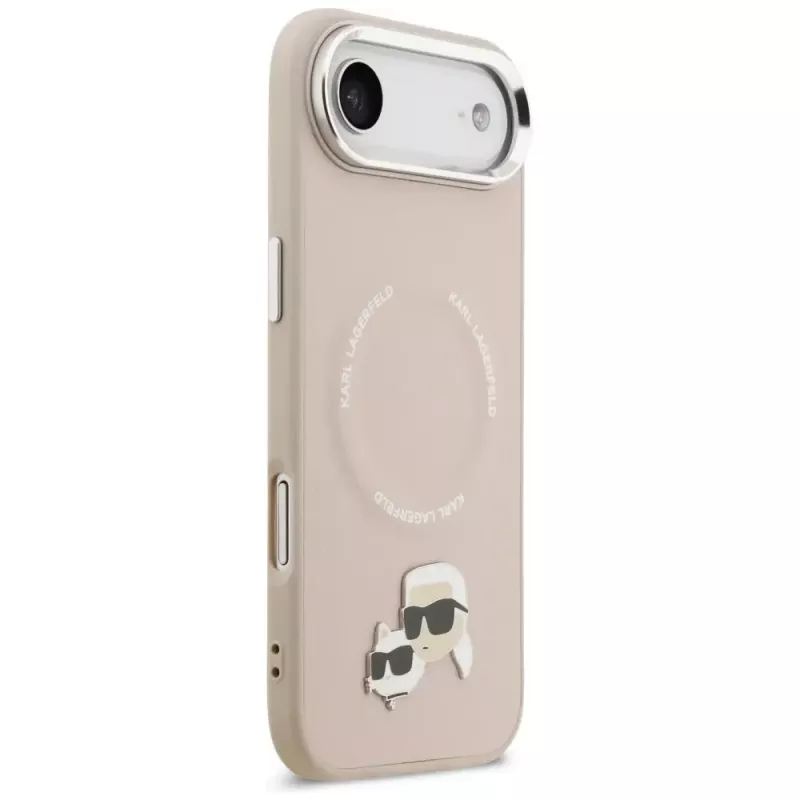 KARL LAGERFELD Karl & Choupette Pins MagSafe Case voor iPhone Air, roze