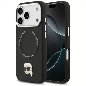 KARL LAGERFELD Karl Pin MagSafe Case voor Apple iPhone 17 Pro - zwart