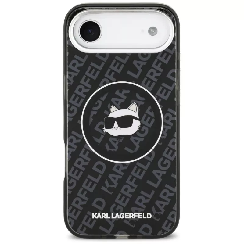 Karl Lagerfeld IML Choupette Head Logo MagSafe-hoesje voor Apple iPhone Air - zwart