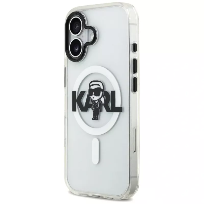 KARL LAGERFELD IML Karl Sketch Logo MagSafe Case voor Apple iPhone 17, transparant