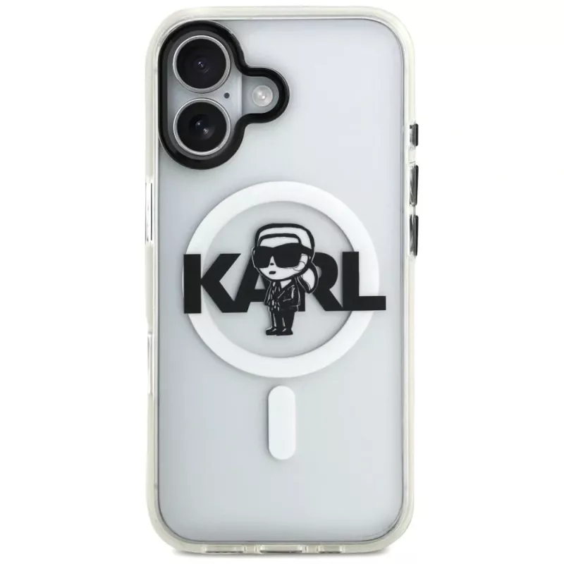 KARL LAGERFELD IML Karl Sketch Logo MagSafe Case voor Apple iPhone 17, transparant
