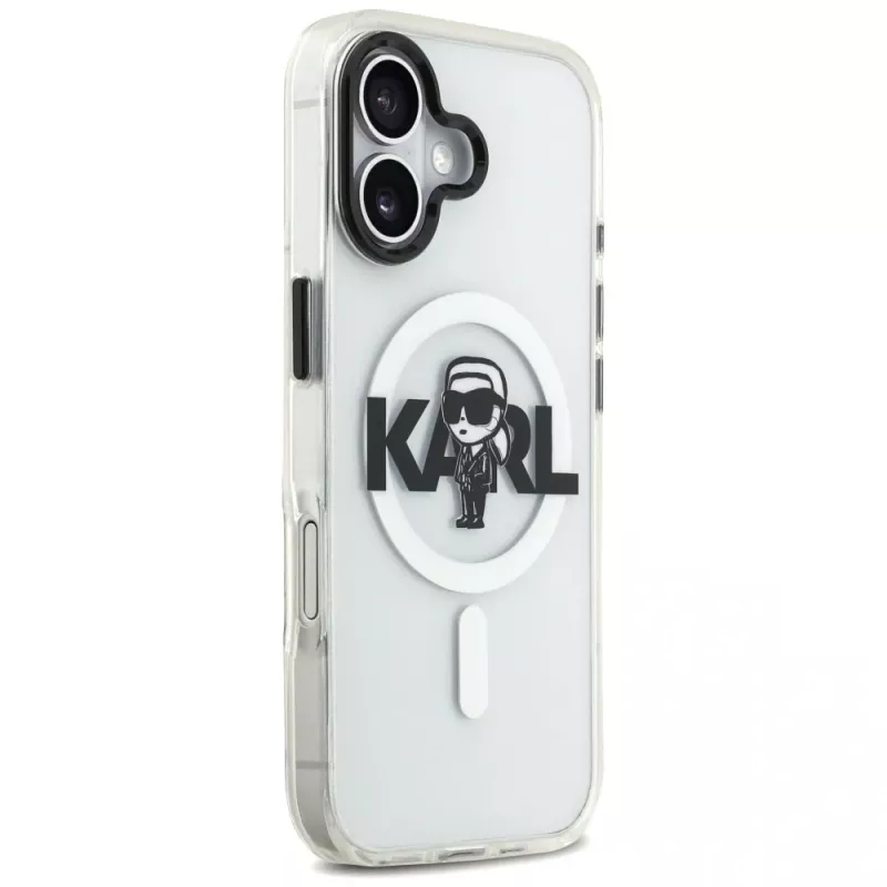 KARL LAGERFELD IML Karl Sketch Logo MagSafe Case voor Apple iPhone 17, transparant