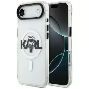 Karl Lagerfeld IML Karl Sketch Logo MagSafe Case voor iPhone Air, transparant
